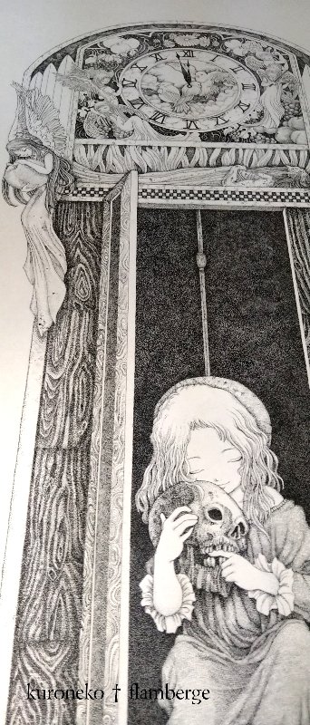 画像で見ると原画のサイズ感が判りませんが、この絵はB2サイズの点描画になります。 