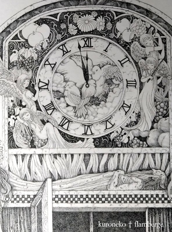 画像で見ると原画のサイズ感が判りませんが、この絵はB2サイズの点描画になります。 