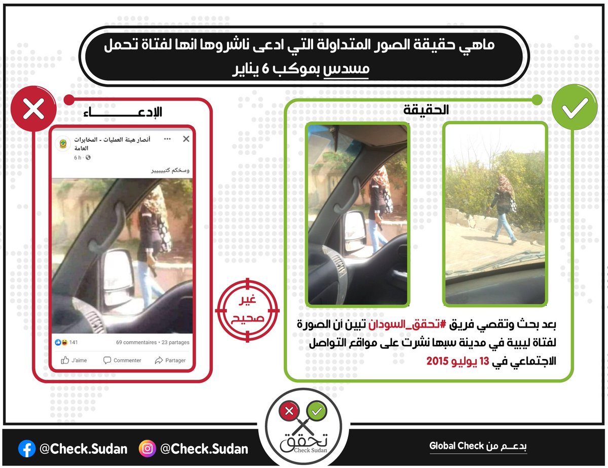 CheckSudan's tweet photo. هل الصورة لفتاة تحمل "مُسدس" في مليونية 6يناير؟

#تحقق_السودان
#محاربة_الشائعات https://t.co/cEIhT9POHN