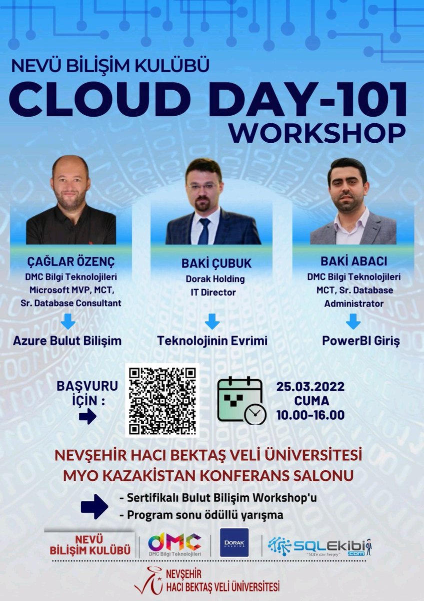 Üniversite etkinliklerine hız kesmeden devam ediyoruz. 21 mart yalova, 25 Mart Nevşehir de olacağız, bekliyoruz.
#Üniversite #etkinlik #seminer #workshop #cloud #bulutbilişim