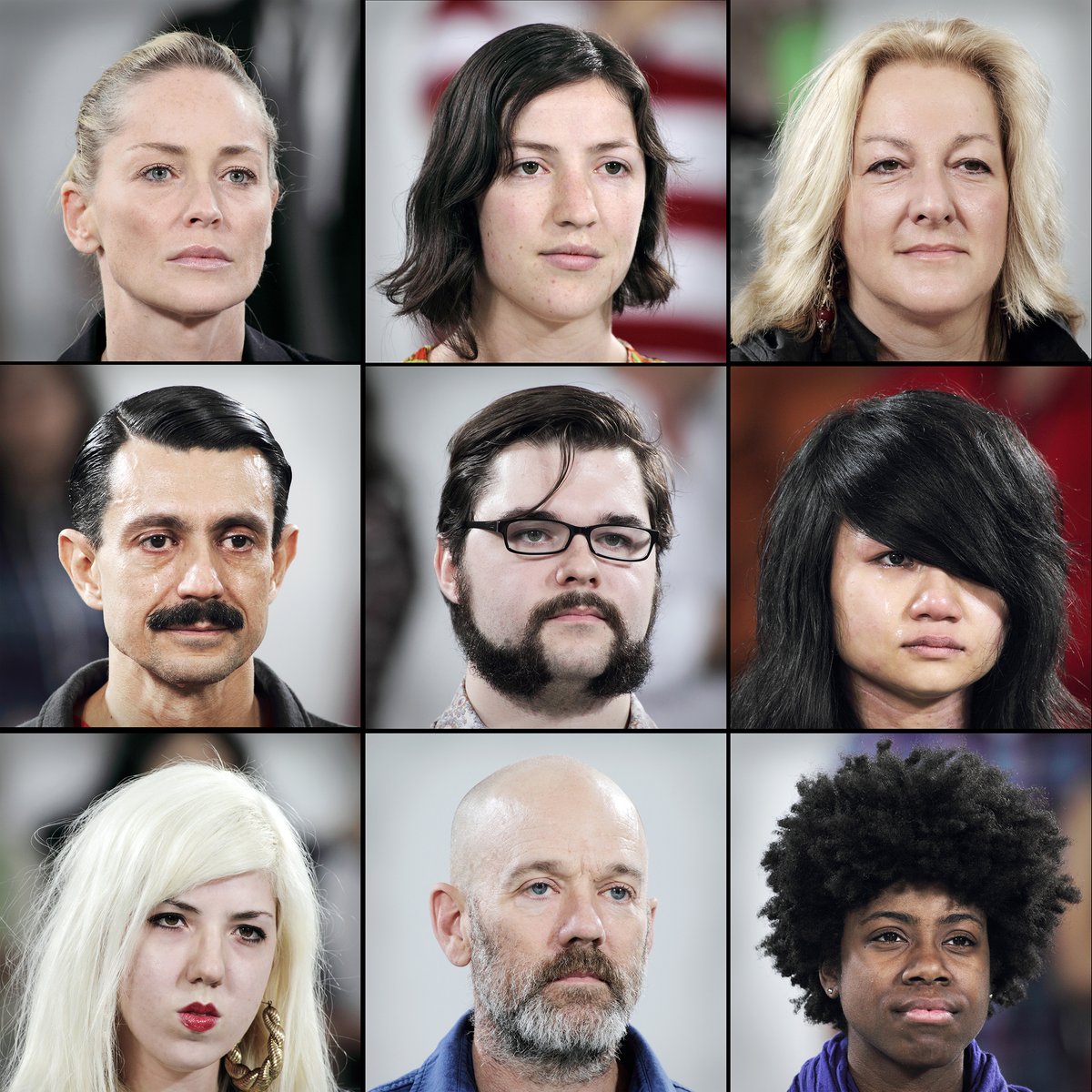 MuseumModernArt's tweet photo. Throughout Marina Abramović's 2010 performance “The Artist Is Present" at MoMA, photographer Marco Anelli carried out a project capturing each sitter’s reaction and Abramovic’s response as they sat across from each other in an emotional durational performance. https://t.co/X4M6ETbHDu