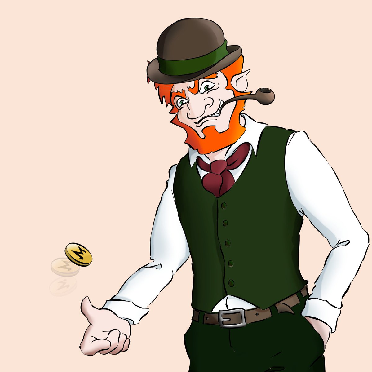 NfTcryptochauns's tweet photo. This Irish Cryptochaun's name is Fortune O'Cranky, or is it, that's because this leprechaun is a Monero fan boy, and likes his transactions anonymous @monero @monero_v.

Hand Drawn, 55 minted for #stpatricksday2022.  

https://t.co/p8Ufe5Fz77

#nftart #cryptoart  #cryptoworld https://t.co/h7FLUTn3jO