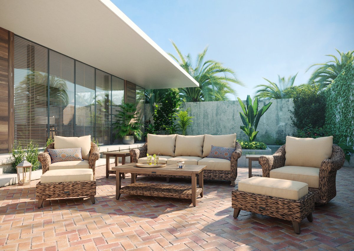 The Cayman Collection delivers style and comfort effortlessly. Fully handwoven from banana leaf style resin weave, the Cayman brings the tropics to your backyard any time of the year.

Discover more: bit.ly/3MkP3pb
