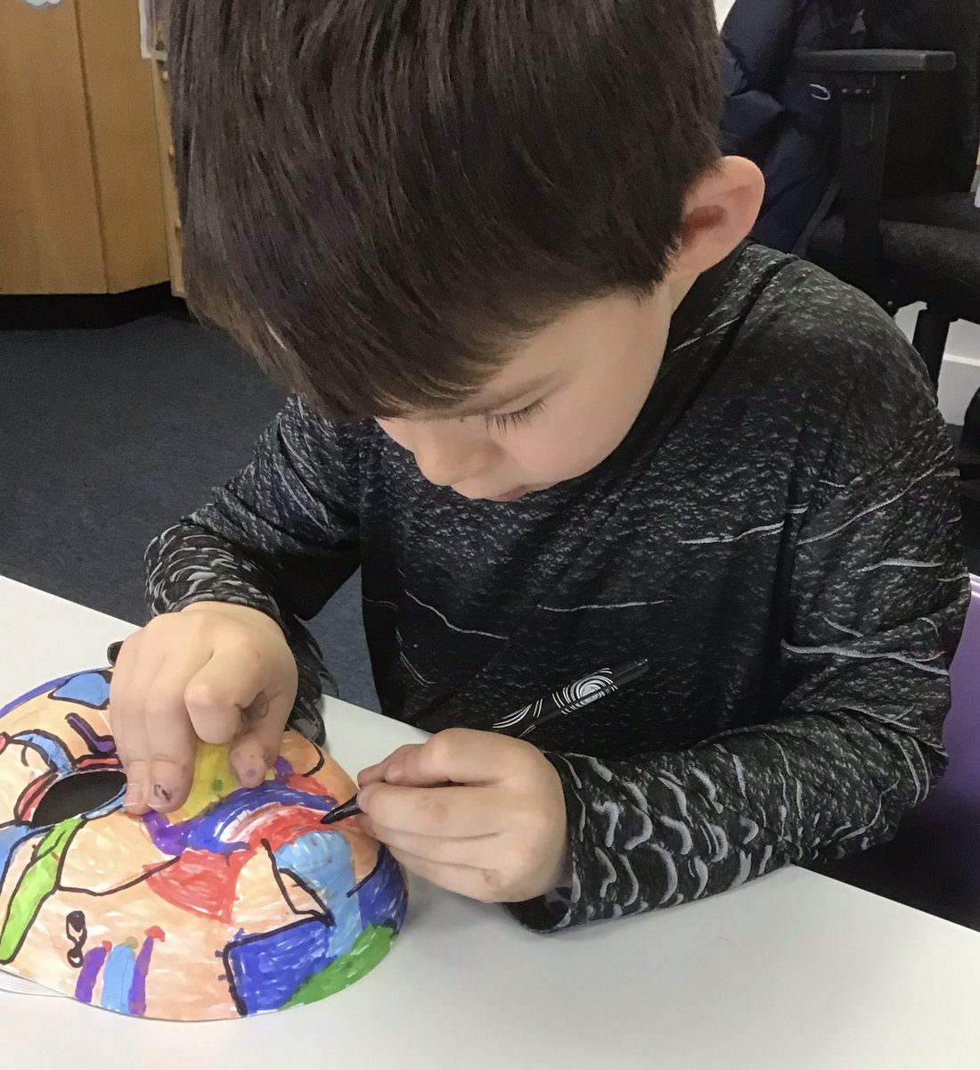 LaxtonJunior's tweet photo. The Superheroes in Year 2 are using their special powers to complete their African masks #LJSYearTwo #WeAreLJS #RedNoseDay2022 #LoveOfLearning https://t.co/YcTDR0KWre