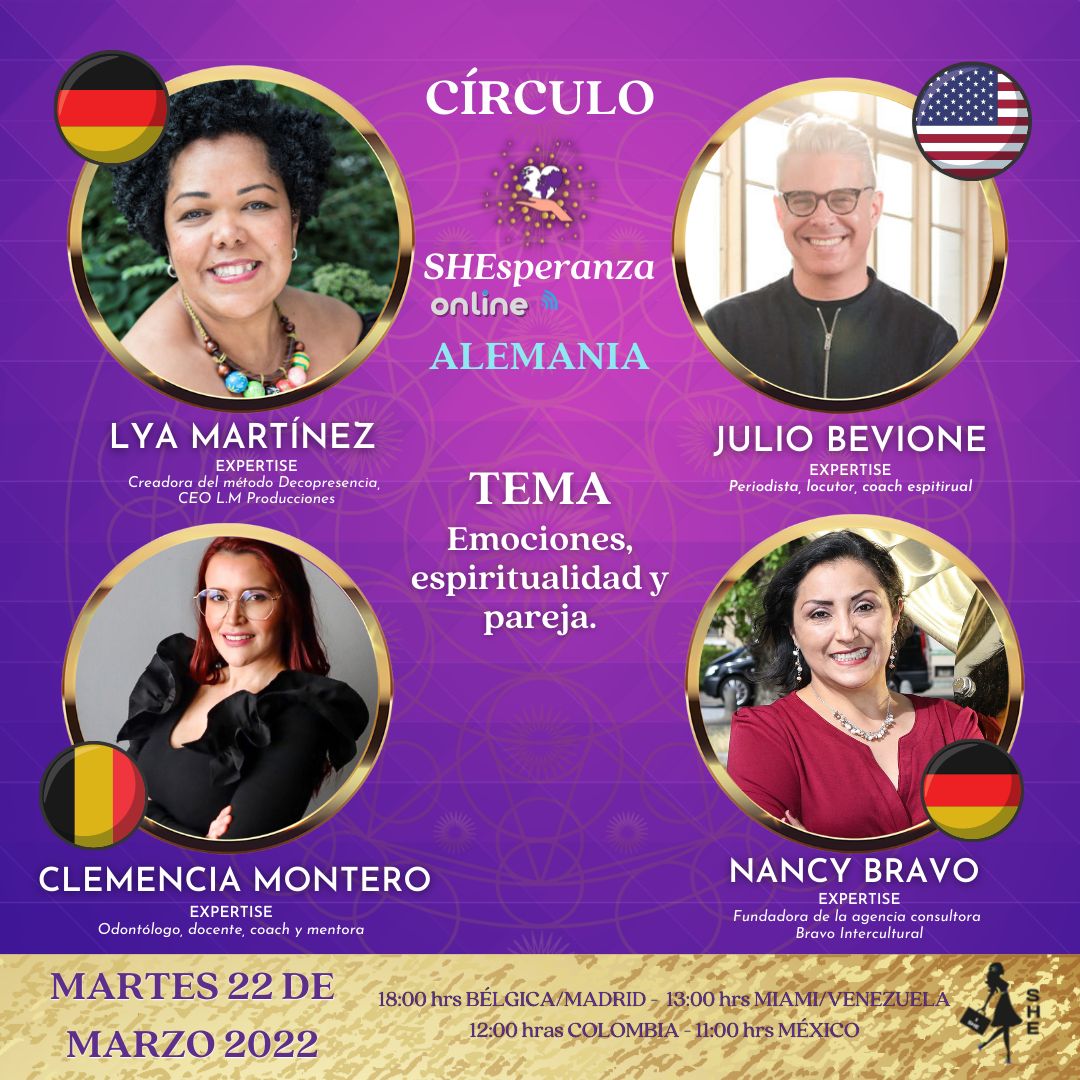 EMOCIONES, ESPIRITUALIDAD Y PAREJA
Acompáñanos, aprende y crece de manera personal y profesional, expandiéndote de manera exponencial,  ampliando tu negocio, tu conexiones emocionalmente inteligentes y tus finanzas, junto a nosotras.

Regístrate aquí: bit.ly/3iihTsp