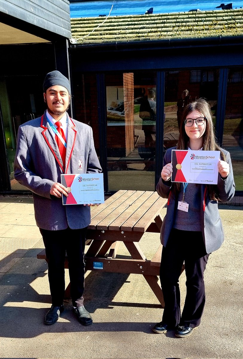 AHSMrsHardwick's tweet photo. ASL Superstars, these two are 100% making it count. Increasing outcomes at each ROP! Even Exceeding Yr10 targets in some areas #attendance #workinghard #strivingforgreatness #proudASL https://t.co/BvGJ3pi7wI