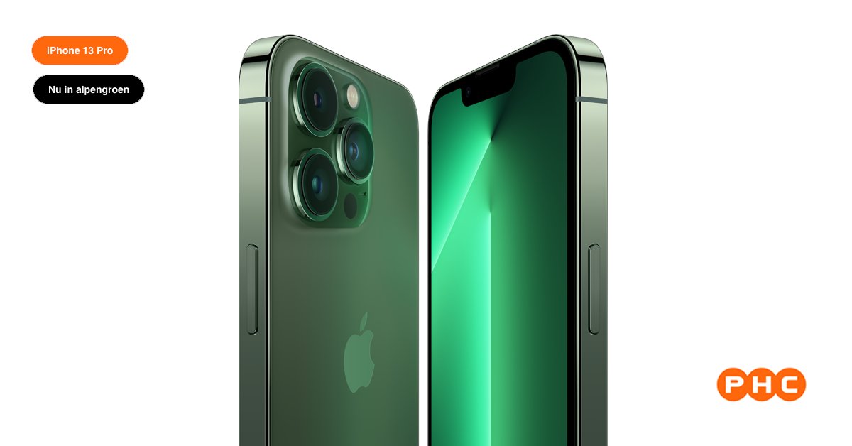 Je nieuwe favoriete iPhone is er.
iPhone 13 Pro. Supersnel 5G en een krachtige A15 Bionic-chip voor ongelooflijke prestaties, waar je ook aan het werk bent.
Vanaf vandaag leverbaar bij jouw favoriete Apple Authorised Reseller. Neem direct contact met ons op via 040 - 211 11 11