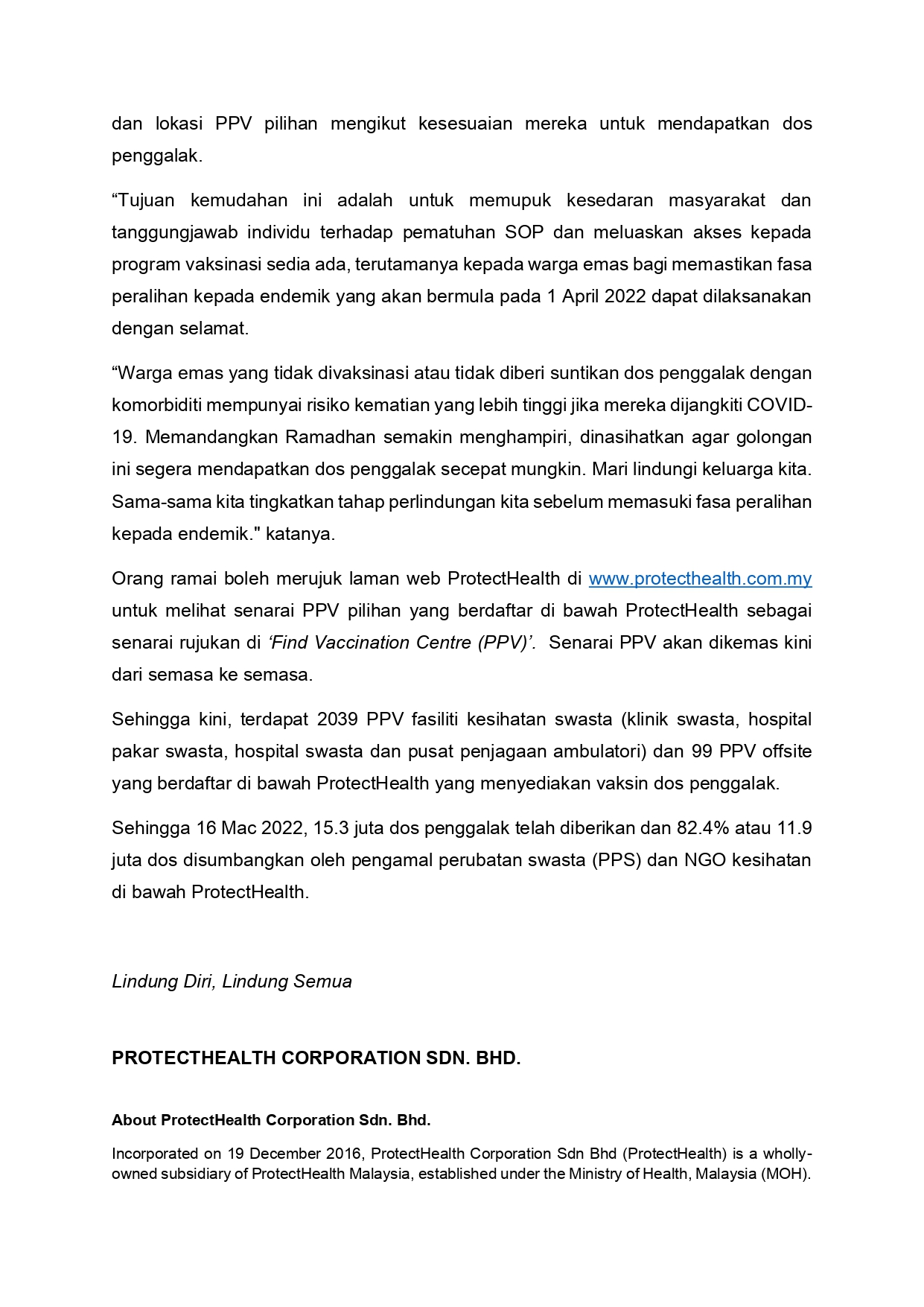 Protecthealth corporation sdn bhd