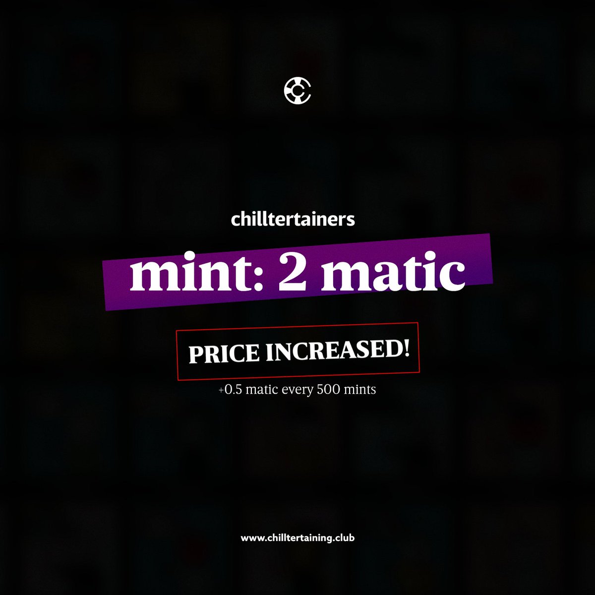 chilltertaining's tweet photo. OVER 25% SOLD IN UNDER 12 HOURS! LFG! Price increased to 2 MATIC.

Mint: https://t.co/bV5vA8Y9zZ
OS: https://t.co/kH759L48ja
Discord: https://t.co/lxUnpOeWzd

#NFT #NFTs #PolygonNFT #PolygonNFTs #PolygonNFT #lofihiphop #lofibeats #lofimusic #polygonmint #nftcommunity https://t.co/gZPwNQlUJj