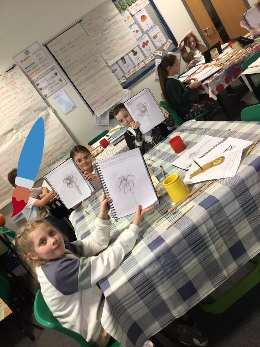 TGPS_NorthLincs's tweet photo. Year 5 have combined colours, tints and tones to create the right mood for their flower. #TGPSArt #TGPSYear5 @ScienceWeekUK https://t.co/B7HyPrxTO5