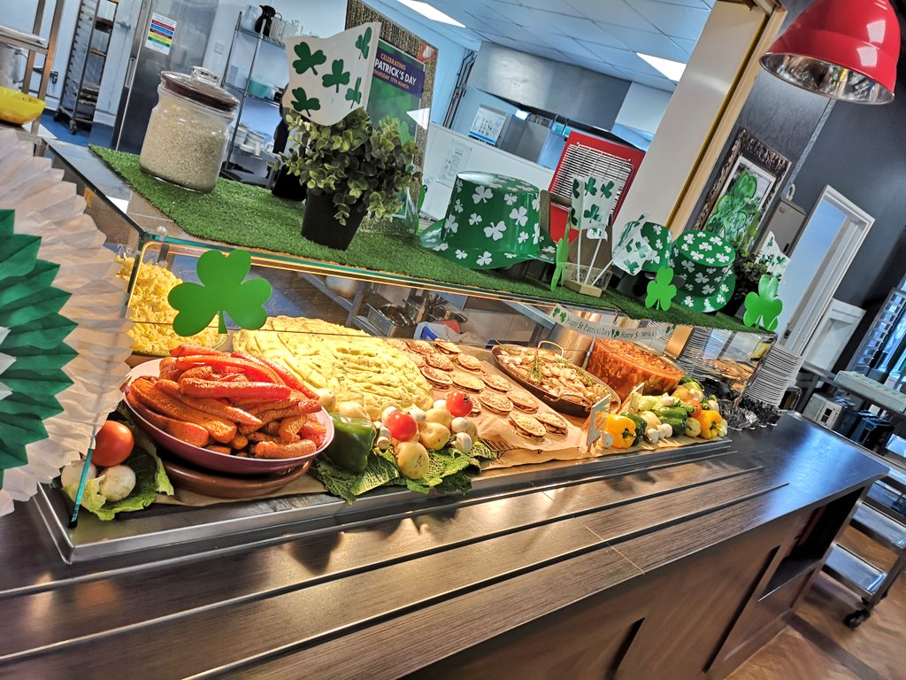 St Patrick's day feast <a href="/HabsAdamsGS/">Haberdashers' Adams</a> #schoolfood Well received and great feedback. Great team work <a href="/Magsheadchef/">Margaret Obrien</a> @sampeate29 and the rest of the team, welldone all. @Academy_Food_UK @ServestFoodCo <a href="/AtalianServest/">AtalianServest</a> ☘️☘️☘️☘️☘️☘️☘️☘️☘️☘️☘️☘️