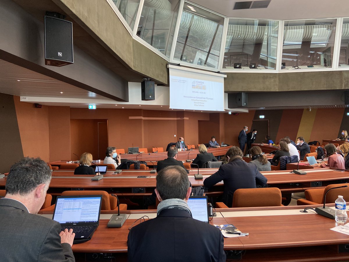 SebastienEugene's tweet photo. Dans le cadre de ma formation #CHEDE @Economie_Gouv, rencontre au Conseil de l’Europe,juste après l’exclusion de la Russie mercredi. Le respect des droits de l’homme, durement mis à l’épreuve dans la guerre en Ukraine, doivent demeurer une boussole. https://t.co/f0CtoTMQVs