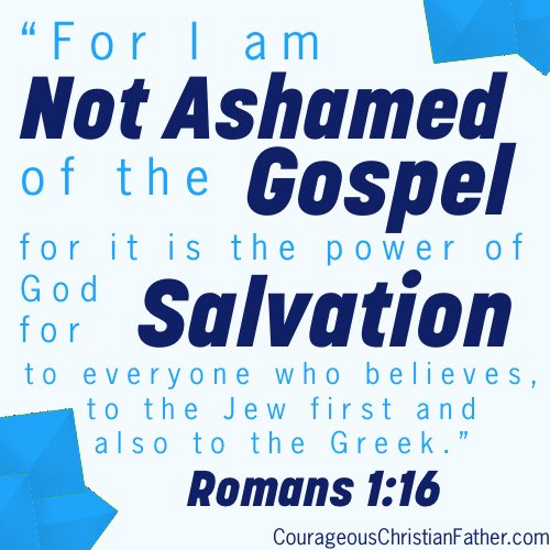 ChristianBlogR's tweet photo. “For I am not ashamed of the gospel, for it is the power of God for salvation to everyone who believes, to the Jew first and also to the Greek.”
Romans 1:16 NASB1995
#NotAshamed #Romans116 #unounoseis #oneonesix
https://t.co/S6AFqTBW1Z https://t.co/fvvxlzqIXH