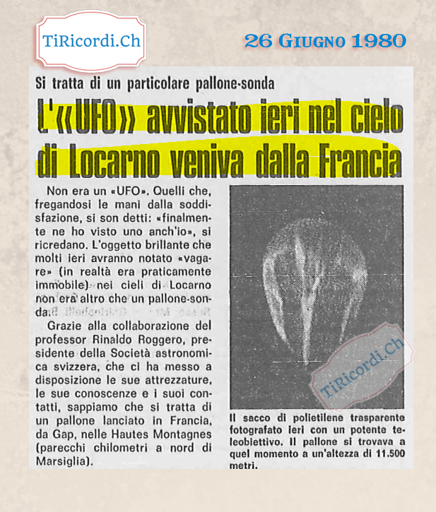 RicordiTi's tweet photo. 26 Giugno 1980: No, non era un Ufo #40anni

#storia #ticino #cultura #retro #svizzera #vintagestyle #swiss #lugano #locarno #classic #antique #tiricordi #art #photooftheday #history https://t.co/Rjkw1sdHKX