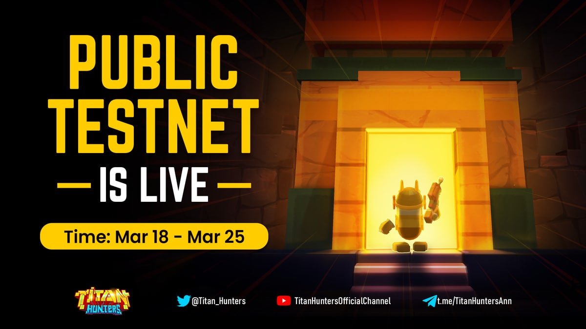 Titan_Hunters's tweet photo. 📢Welcome Everyone to #TitanHunters Testnet on Android and IOS 🔥🔥

⏰ Time: Mar 18 - 25

👇 DOWNLOAD NOW 👇 

Android: https://t.co/kFUSaDlwwP
IOS: https://t.co/UgFNVuegKy

🔥🔥 Play now or regret later!! New features are waiting for you to discover  🚀🚀

$TITA #Metaverse https://t.co/N8Ht8igih4