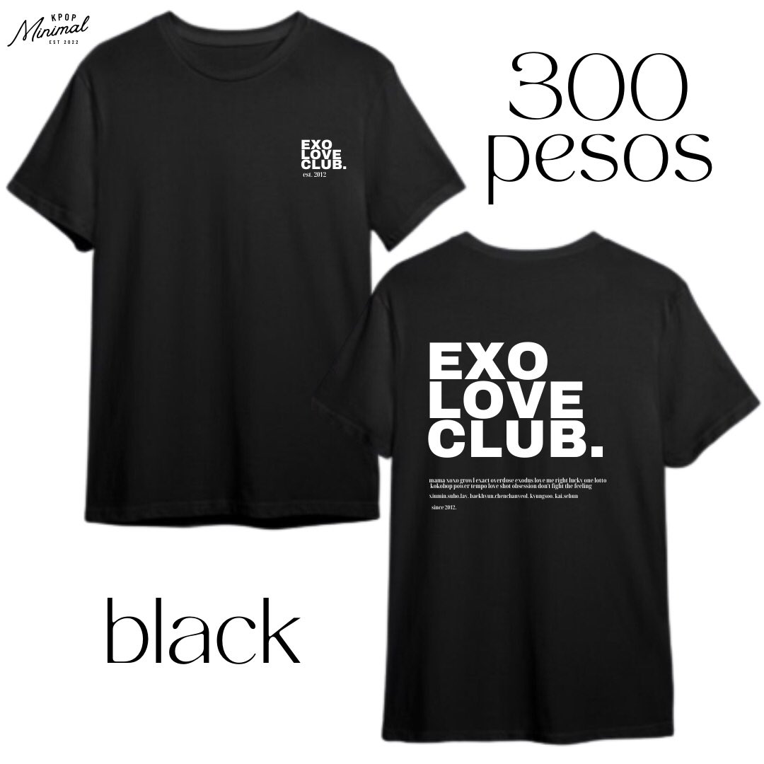 kpop_minimal's tweet photo. Introducing our first ever collection : EXO 10th Year Anniversary 🤍 #KpopMinimal_Collections 

• White &amp; Black Shirts - 300 pesos 
• Tote Bags (13x16) - 200 pesos 
• Shirt &amp; Tote Bag Set - 450 pesos 

🔗 Pre-order now: https://t.co/I4ZEVMzkwi https://t.co/Gj3QpbqCoN