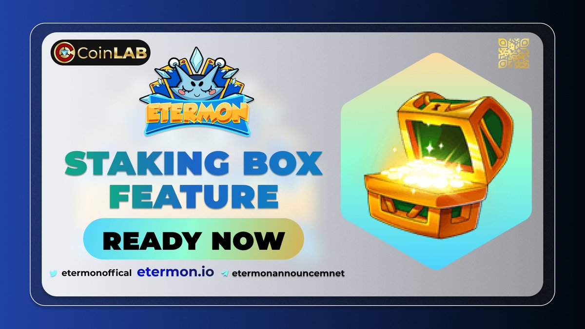 Dewis05's tweet photo. If you already have #Etermon Boxes from the previous sales, you can get more $ETM by participating in the Staking Box event 🌈🌈
⏳ Time: March 18th, 14:00 (UTC)
✨ There are 2 pools for the Common and Ultimate Box.
💎 More information: https://t.co/P9dtMiGRd4
#CoinLAB https://t.co/WBVv002F6i