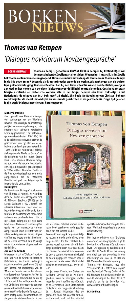 MartinPaus's tweet photo. Thomas a Kempis #ModerneDevotie https://t.co/vidFljWKOw