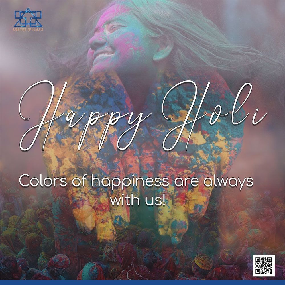 Unit52Ltd's tweet photo. UNIT52 wishes a very bright & colorful Holi! Lets Celebrate Holi without any worry and let it bring out the child in you and enjoy and cherish this colorful festival.
#Holi #holihai #holi2022 #HappyHoli #HoliFestival2022 #celebration #FestivalOfcolors #unit52 https://t.co/GDVbYLYW7R