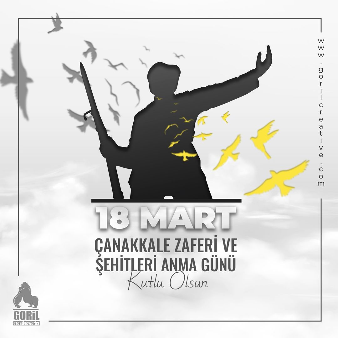 gorilcw's tweet photo. 18 Mart Çanakkale Zaferi ve Şehitleri Anma Günü Kutlu Olsun...

#18Mart #18MartÇanakkaleZaferi #ÇanakkaleZaferi #ÇanakkaleGeçilmez #DurYolcu #mustafakemalatatürk #Atatürk #Creative #design #GorilCW #gorilajans #tasarım #reklam #sosyalmedya https://t.co/PtRzNGjox3