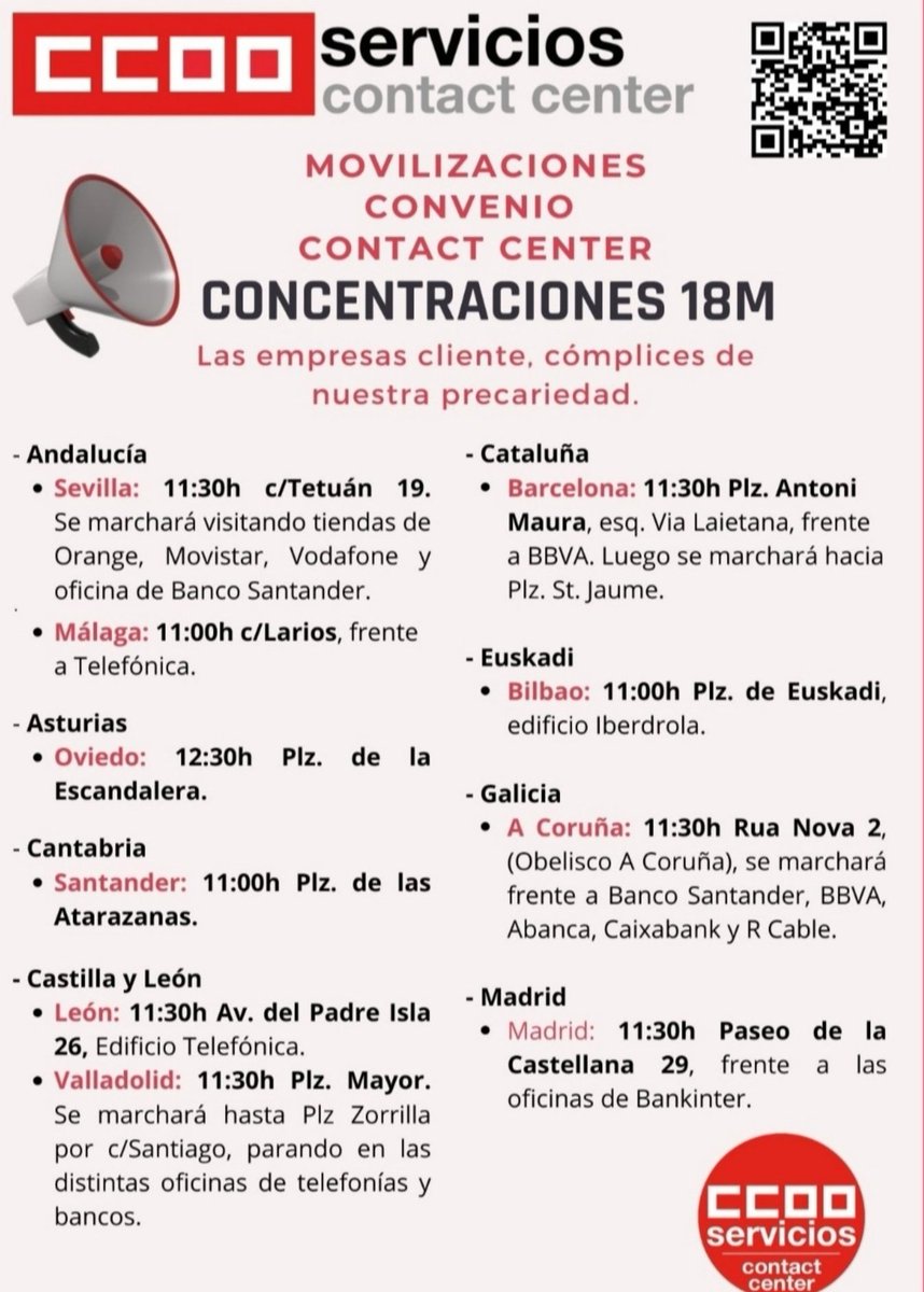 Trabajadora112's tweet photo. Las trabajadoras de #Emergencias112Andalucia pedimos a @JuanMa_Moreno Stop Precariedad de un Servicio Esencial‼️
¡Por un convenio justo en #ContactCenter!
No somos #TeleVenta!!
🆘☎️1️⃣1️⃣2️⃣☎️🆘
- Subida salariales
- No precarización del trabajo
- No pérdida de derechos labora https://t.co/DOCawFwQ0f