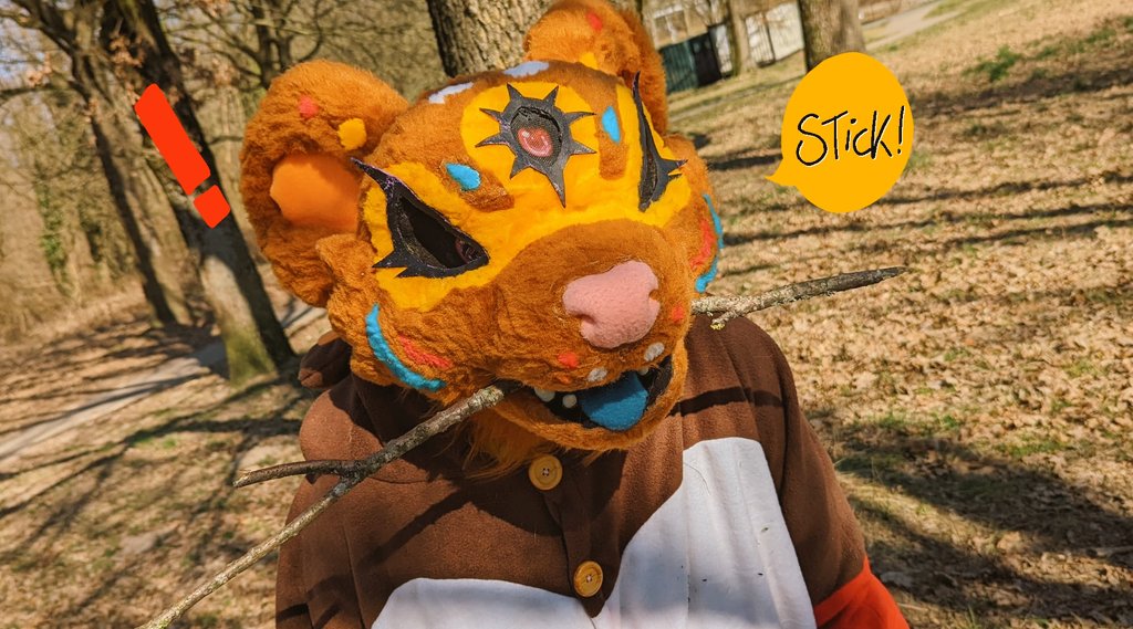 Conferreti's tweet photo. Don't come between him and his stick 🤭

📷 by: @FlauraTheMoth
#FursuitFriday #furryfandom #furrycommunity #fursuit #fursona #furry #ferretfursuit https://t.co/ebJ5HDg7Km