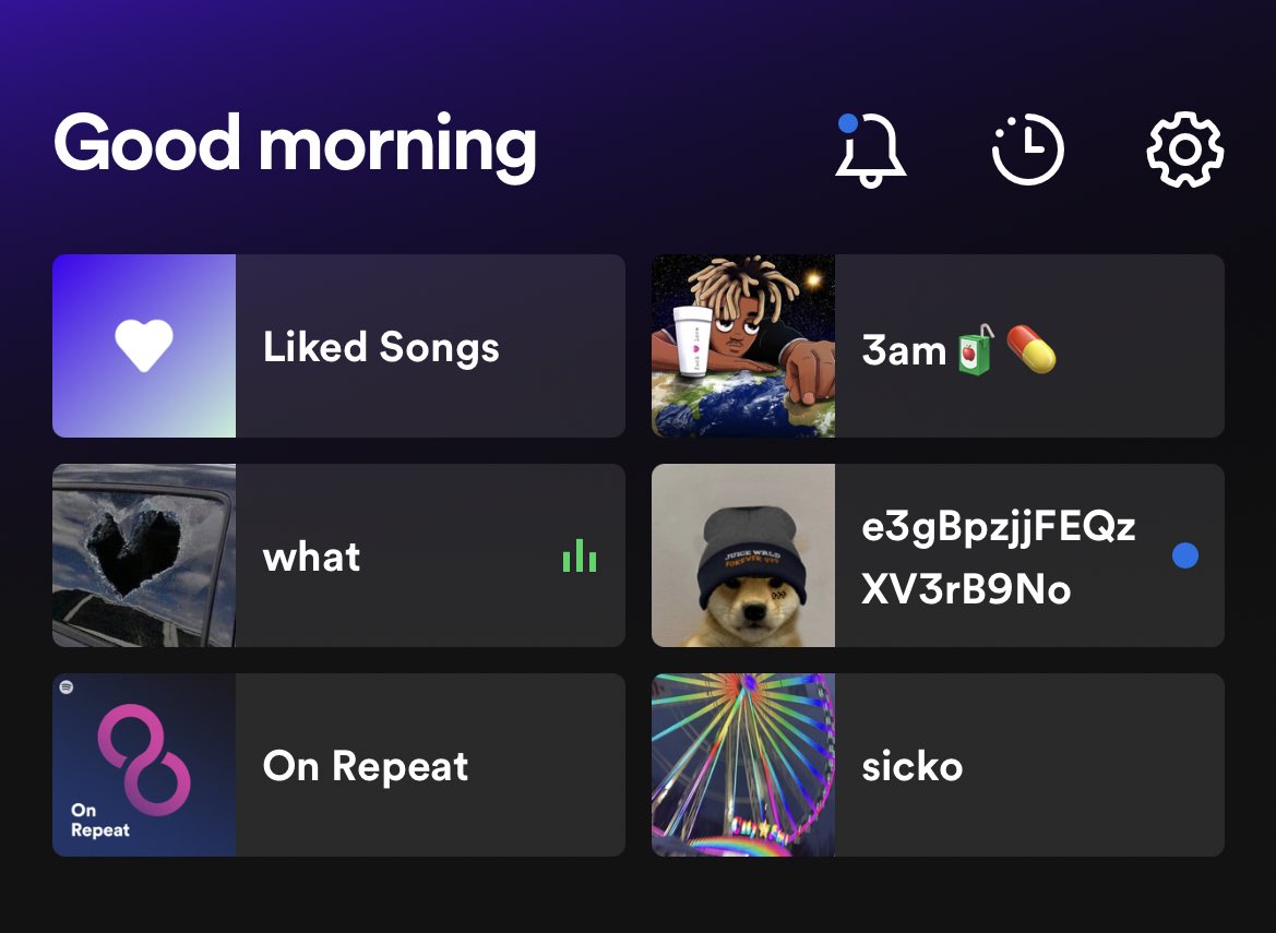 don’t need no gm texts, spotify got me