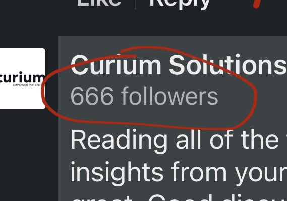 Someone please go like our company page for <a href="/CuriumUS/">Curium Solutions US</a> on LinkedIn. I’m not superstitious (but I am a little stitious) and I can’t go into the weekend like this. linkedin.com/company/curium…