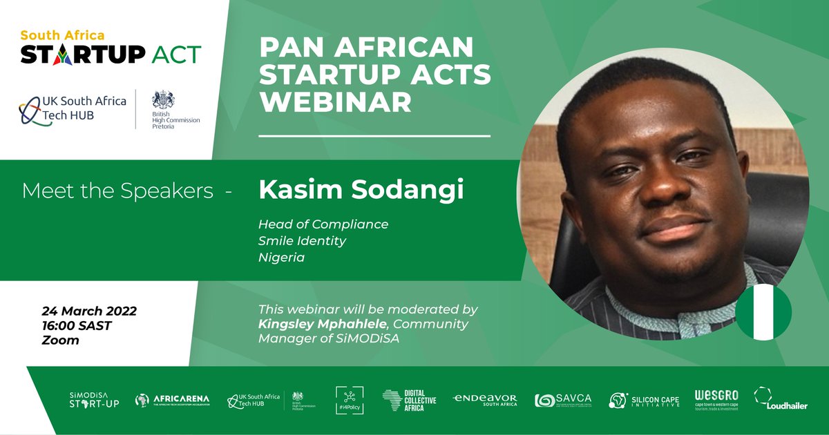 SA_startupact's tweet photo. Introducing our expert panellists for the Pan African Startup Acts Webinar. To register for the webinar at https://t.co/dsmXI4pTdN
#Panafrican #panafricanstartups #panafricanstartupacts #startupacts https://t.co/47o40SHnQl