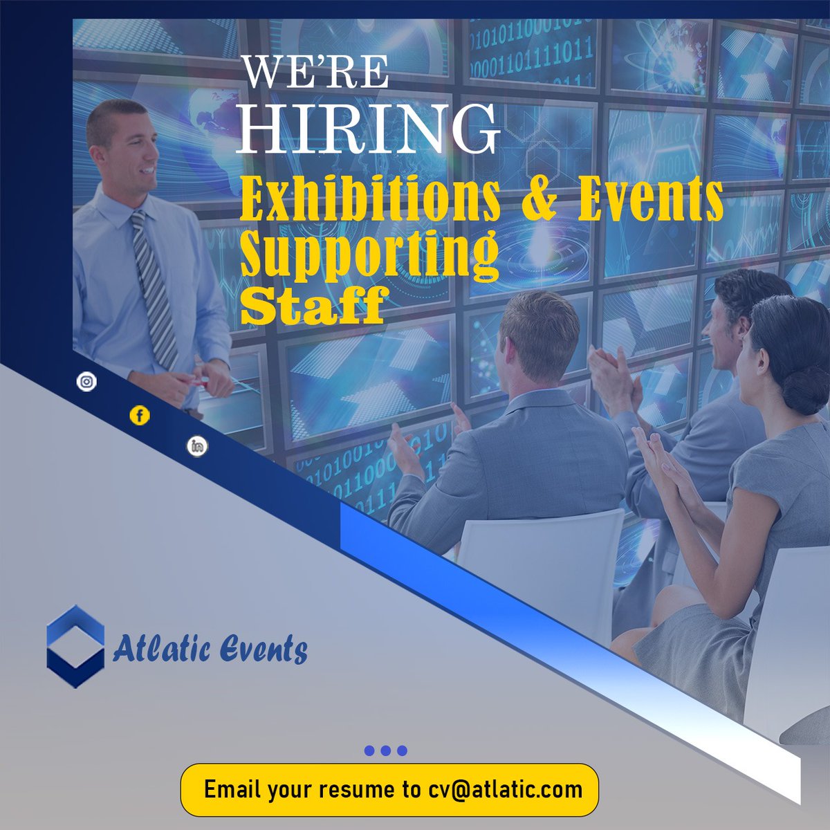 atlaticco's tweet image. We're Hiring Exhibitions &amp;amp; Events Supporting staff School leavers and University Students.
Email your resume to cv@atlatic.com