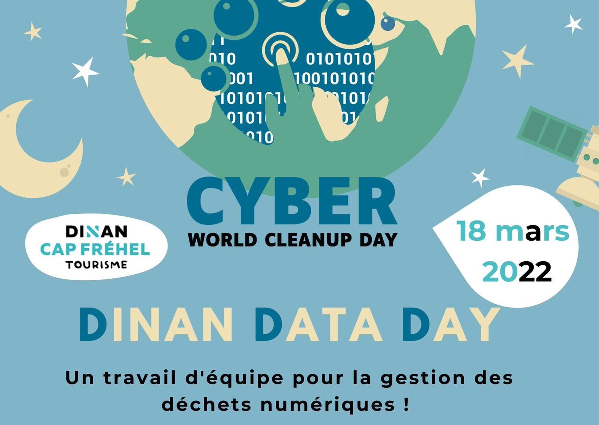 Demain, c’est le #Cyberworldcleanup, journée de sensibilisation à l’empreinte environnementale du numérique.
Engagé dans le développement #durable, <a href="/dinancapfrehel/">Dinan Cap Fréhel</a> Tourisme y participe avec un « Dinan Data Day » en nettoyant nos outils numériques.
<a href="/jbsoubaigne/">JB Soubaigné</a> <a href="/monatourisme/">MONA</a>