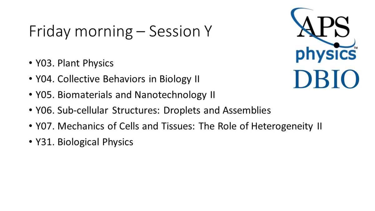 ApsDbio's tweet photo. Can you believe it’s the last day of the March Meeting? Fortunately, DBIO has great talks lined up to see you to the end! The morning session has 6 focus + contributed sessions. Session Y starts at 8h00 CT.
RT to highlight your talk if you’re a presenter!
#APSMarch #APSDBIO https://t.co/jDa1VFLI3N