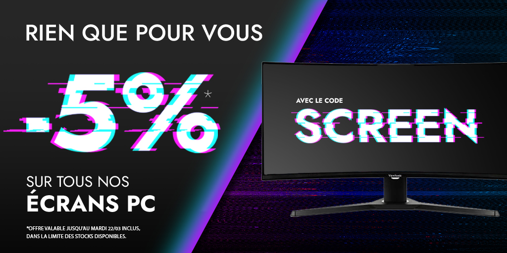 cybertek_fr's tweet photo. 🖥 Qu'est-ce qu'on veut ? Un bon écran ! Quand est-ce qu'on le veut ? Maintenant ! 📢
👉 https://t.co/MtBd7dAYKB
Par contre les excuses "désolé j'ai miss, mon écran est nul" c'est fini hein 🤷♂️
*Offre valable jusqu'au 22/03 inclus
#promo #cybertek #ecrangamer #ecranpc https://t.co/UNc99Yk96y