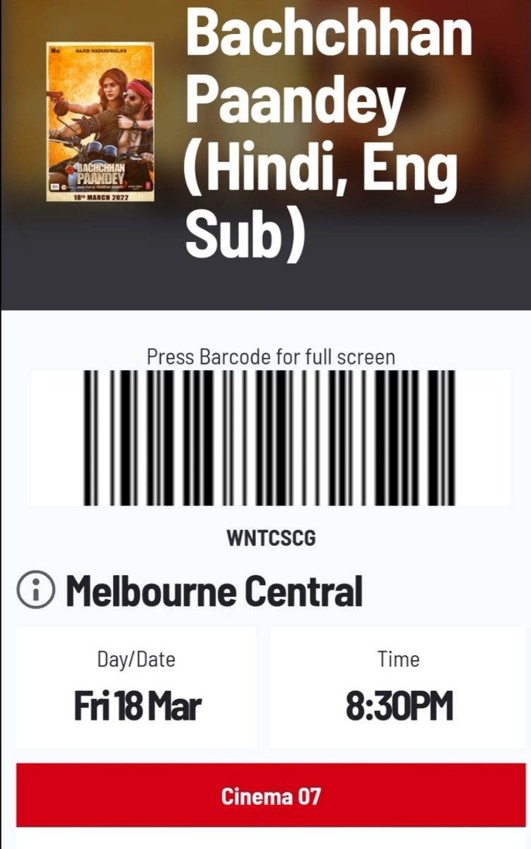 NiteshNaveenAus's tweet photo. People watch FDFS.
FOR #AkshayKumar, I watch First day two shows.  #FDTS 😀

Morning show FDFS ✔
Night show  FDNS - ✌
#BachchhanPaandey in Australia #HOYTS Central.

BLOCKBUSTER https://t.co/IkRpOquWr9