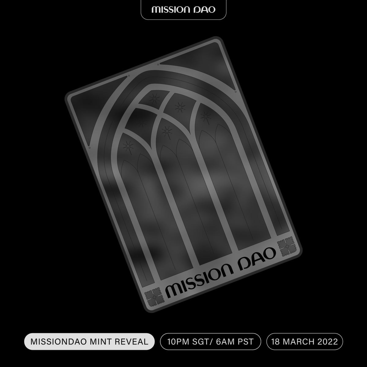 MissionDAO's tweet photo. MissionDAO Mint Reveal  - 18 March 2022 at 10PM (SGT) / 6AM (PST)⁣
⁣
If you’ve managed to mint a MissionDAO NFT, then this is the moment you’ve been waiting for - we are thrilled to announce that we’ll be revealing the MissionDAO “Genesis” NFTs you’ve minted! ⁣

#crypto https://t.co/zgsf76glNk