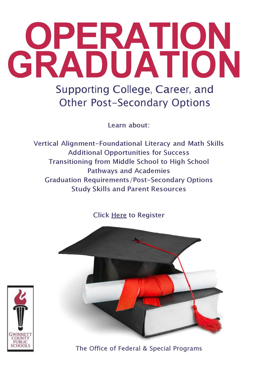 DiscoveryTitans's tweet photo. You're invited to 'Operation Graduation: The Path to Success' on Monday, March 21 from 5:30pm. Come & gain information that will enable your student to explore college, career, & other post-secondary options. Sign up here: https://t.co/l67RuP9rGh
#titanup #wearediscovery https://t.co/bFqNKAACbR