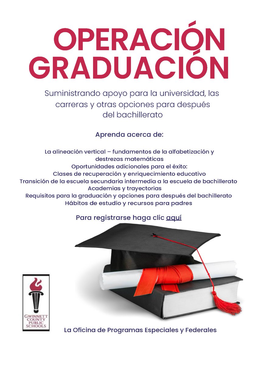 DiscoveryTitans's tweet photo. You're invited to 'Operation Graduation: The Path to Success' on Monday, March 21 from 5:30pm. Come & gain information that will enable your student to explore college, career, & other post-secondary options. Sign up here: https://t.co/l67RuP9rGh
#titanup #wearediscovery https://t.co/bFqNKAACbR