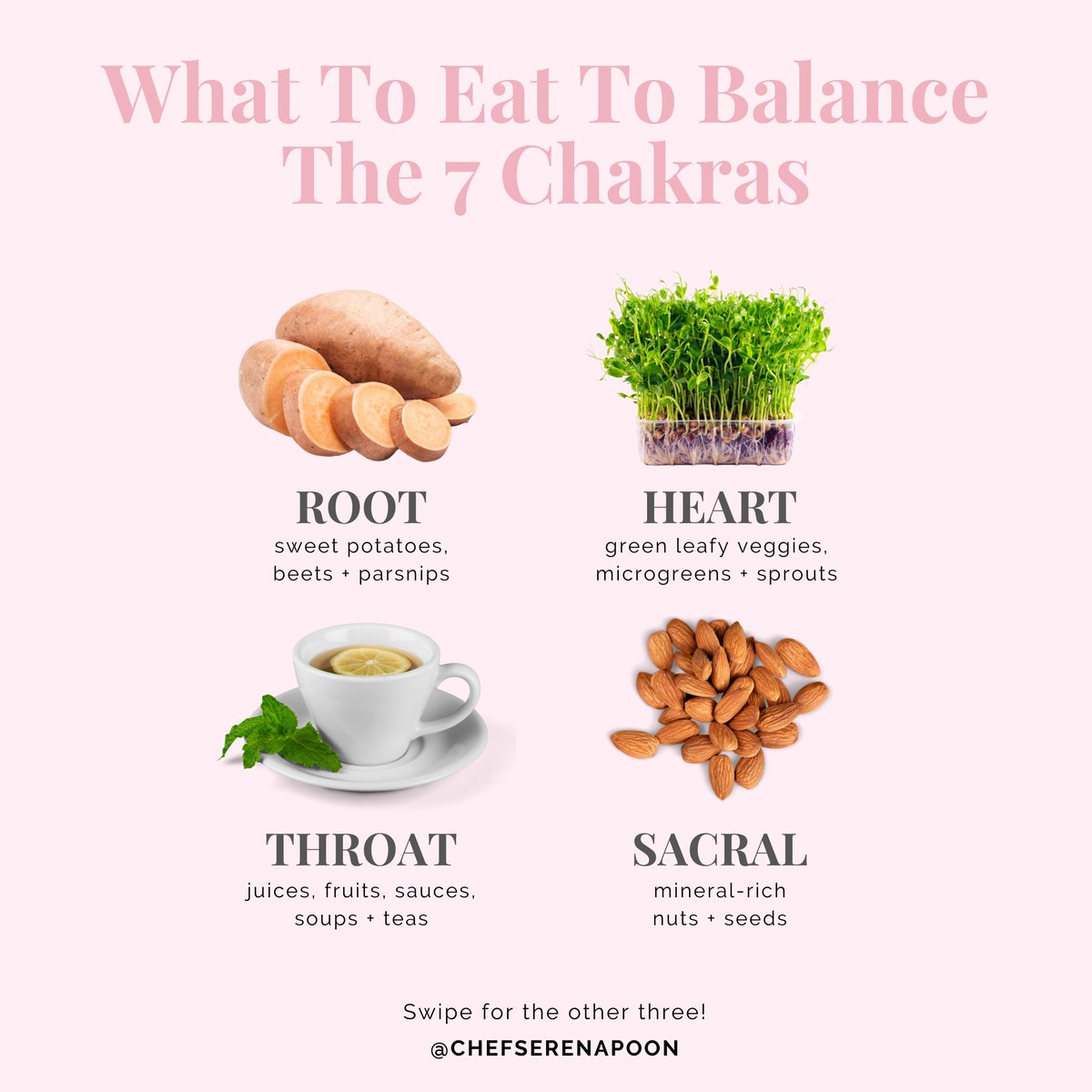 Serenapoon's tweet photo. What to eat to balance your chakras! 🌈
#CulinaryAlchemy https://t.co/LCroAf7v4y