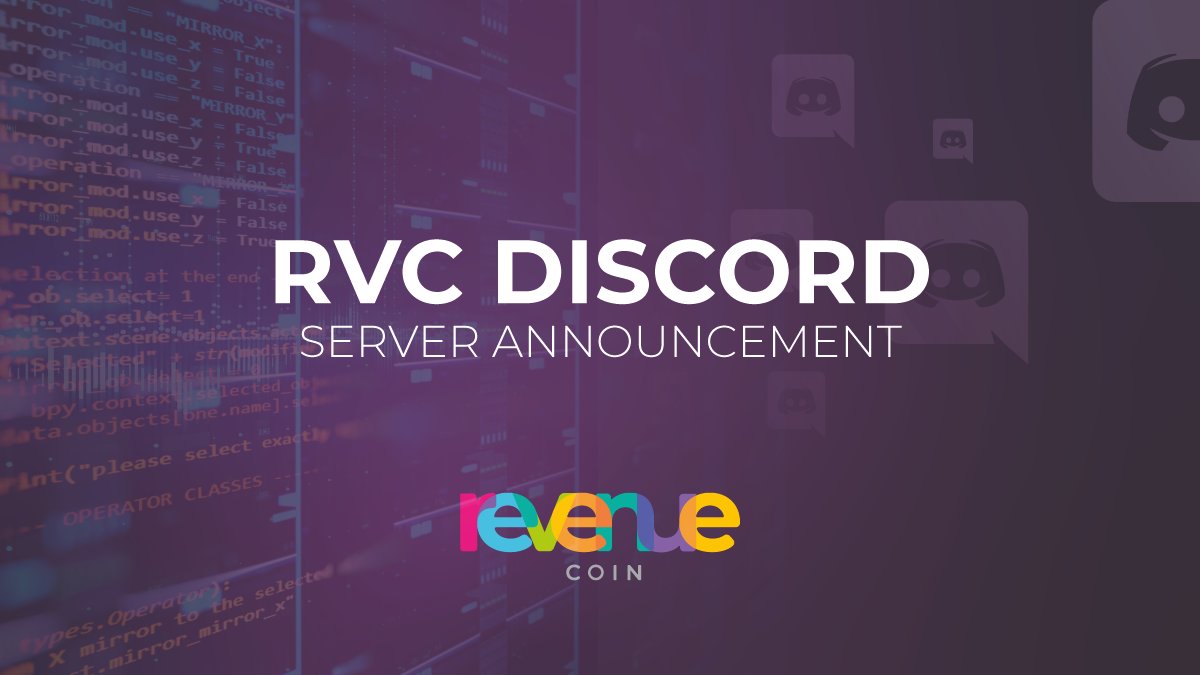 📢 #RVC Discord server is here! Join our new discord community to talk to  our admins, global members & discuss project development. Join👉  https://t.co/bXgjVpnznX $RVC #startup #crypto #news 🚀