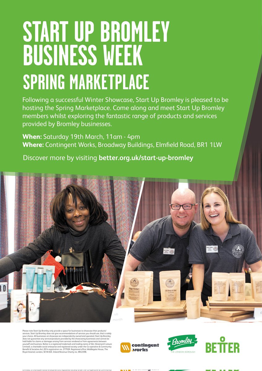 StartUp_Bromley's tweet photo. Spring is in the air! 🌸
Make sure to visit the @StartUp_Bromley Spring Marketplace at Contingent Works TOMORROW Sat 19 11am - 4pm, where Start Up Bromley Members will be showcasing their businesses! 🛍️
#YourBromley #SpringMarketplace #BromleyBusiness #ShopLocal #StartUpBromley https://t.co/2ThEtWN8I6