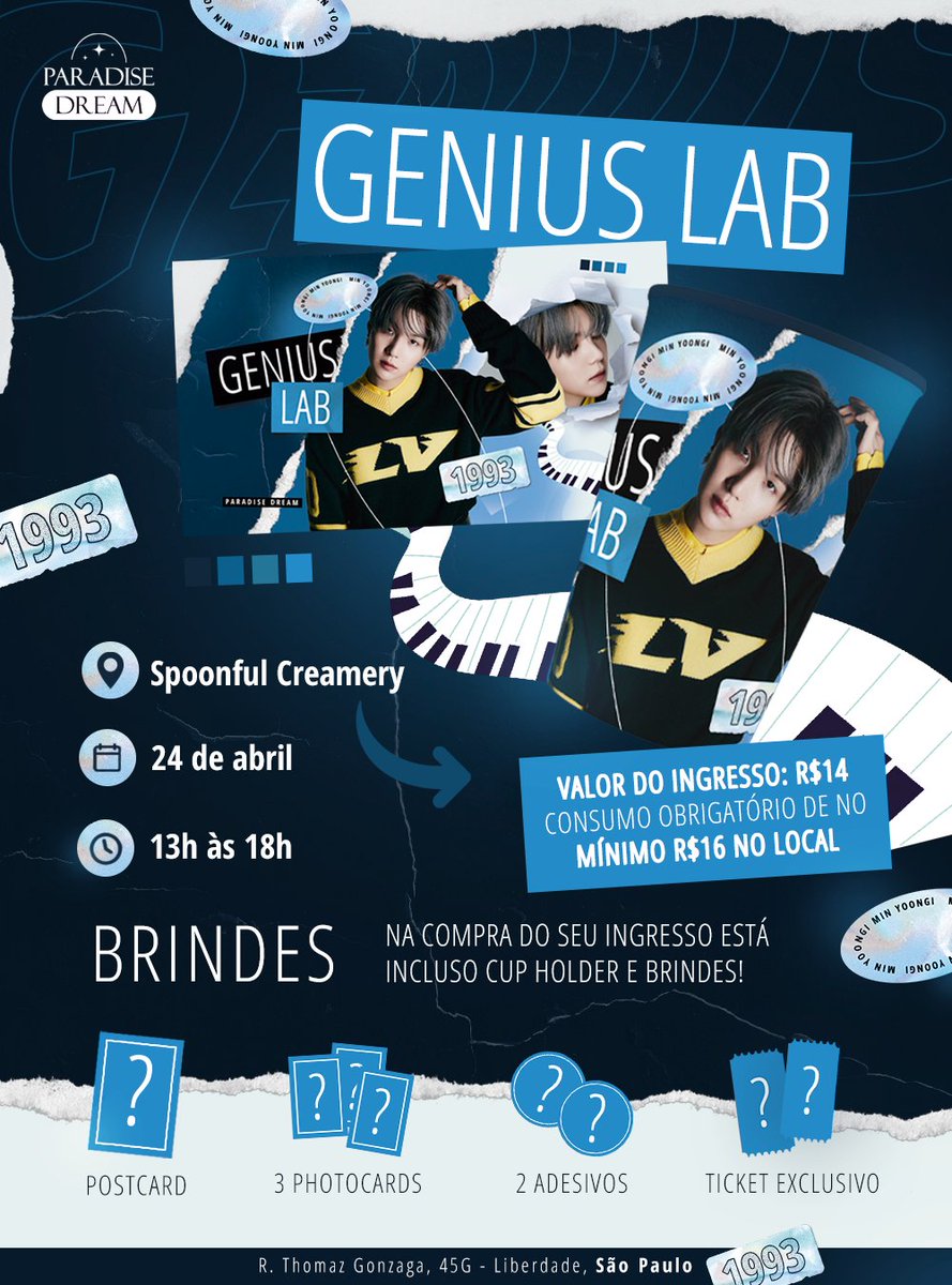 PARADISED1306's tweet photo. ɢᴇɴɪᴜs ʟᴀʙ sᴘ - sᴜɢᴀ ᴅᴀʏ 😺

📆 24.04 (domingo)
📍 Spoonful (Liberdade)
🎟️ https://t.co/1IfaTM9fJX
Evento de aniversário com Cup Holder

#GENIUSLAB_DAY https://t.co/XEggoNE9bP