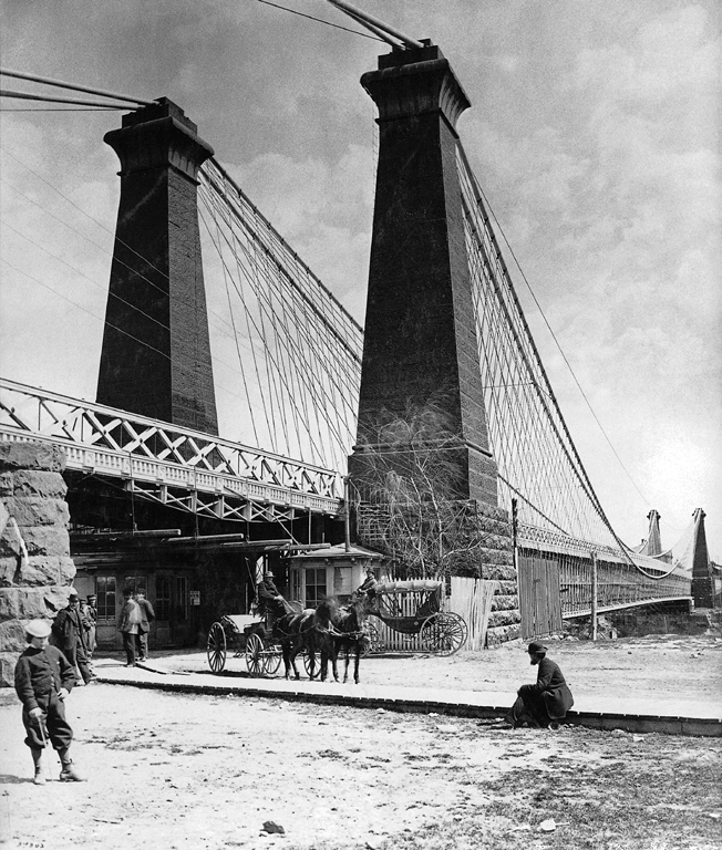 English__Bridge's tweet photo. 18 Mar 1855 world’s 1st working railway suspension bridge officially opened. John A. Roebling’s #NiagaraFalls Railway Suspension Bridge was considered an engineering marvel at the time https://t.co/Wor9IgWuj9 https://t.co/02YpGLgpup https://t.co/kovMOiYCHJ - @ASCETweets