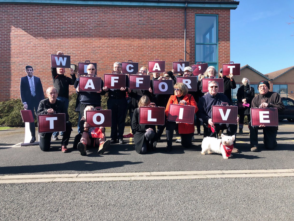 We’re outside <a href="/RishiSunak/">Rishi Sunak</a>’s office in Northallerton sending a clear message ahead of next week’s spring statement that people just can’t afford to live and he needs to take action to help struggling people now