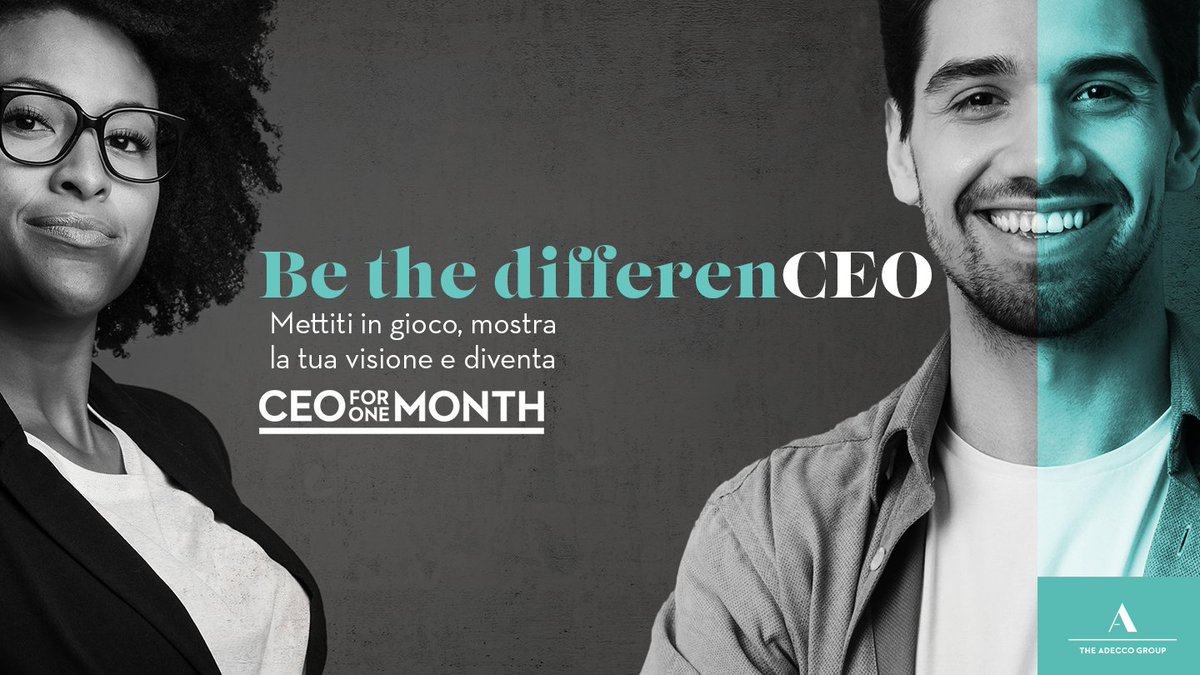 aamalacrida's tweet image. Manca poco per iscriversi a #CEOforOneMonth, #TalentProgram che dà a un giovane la possibilità d'affiancarmi alla guida di @AdeccoGroupITA. Un’opportunità unica, utile anche a me per imparare dai futuri manager. #C1M8 #ReverseMentoring #TalentAttraction ow.ly/8LMP30seCzn