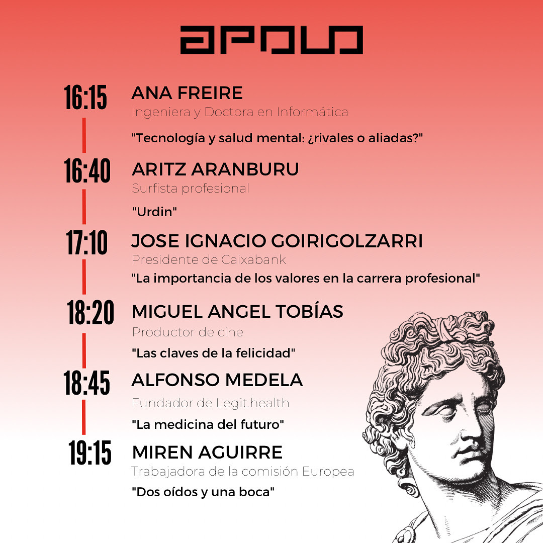 deusto's tweet photo. ¡HA LLEGADO EL DÍA! El trabajo hecho por nuestro alumnado es impresionante. No te pierdas @TEDxUDeusto. ¡Aún puedes comprar entradas o verlo por streaming! https://t.co/utFFxrdDSG

Ven a escuchar a @ana__freire, @AritzAranburu, @ma_tobias, @alfonsomedela...Conducido por @gominuke https://t.co/ZADb3zYMdj