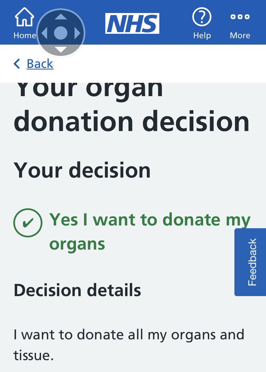 @ssolveigg @SMullenHV @JohnElsey11 @NHSOrganDonor If you confirm your decision on the app then you are able to see and check the decision you have made. You are also able to update your decision or personal details at anytime. ✔️🙌