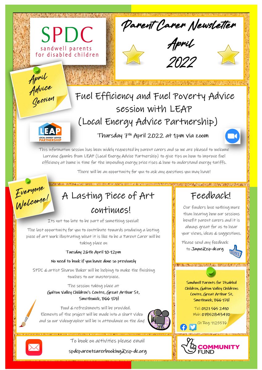 SPDC Parent Carer Newsletter April 2022 <a href="/sandwellcouncil/">Sandwell Council</a> @sandwellct <a href="/SCVOSandwell/">SCVO</a> <a href="/VoicesParents/">Sandwell Parents Voices United</a>