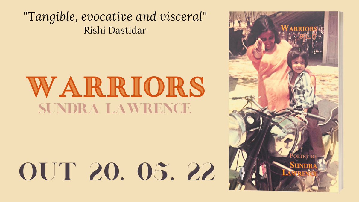 fly_press's tweet photo. "Tangible, evocative and visceral" are just three of the words @BetaRish used to describe Warriors, the upcoming pamphlet of 2021 Aryamati Prize winner @Sundralawrence 

Due for release May 20th 2022, you can preorder your copy now: https://t.co/uOu0dv8Xiy https://t.co/qmzNphFBf0