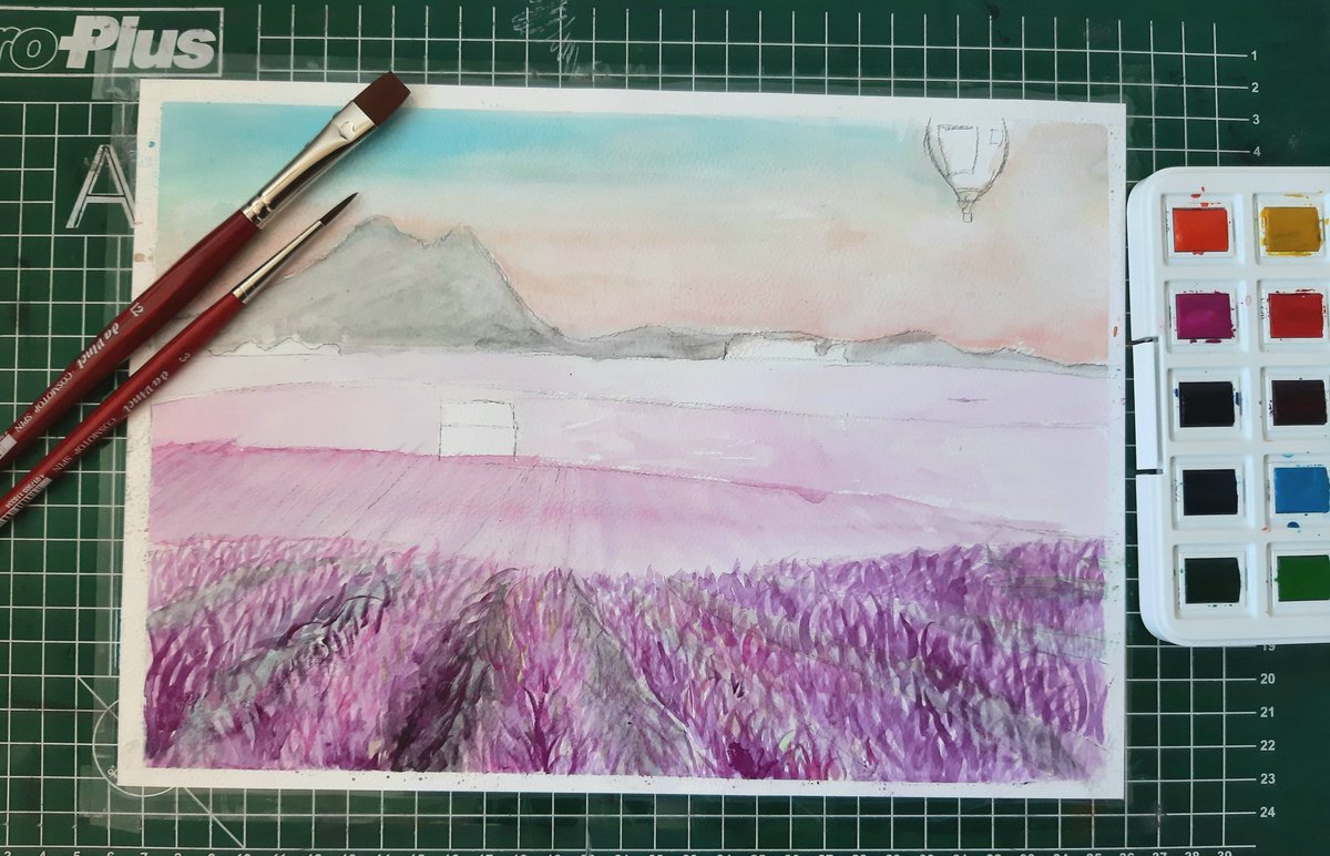jerzyskygame's tweet photo. Watercolor lavender field. Still working on it
#art #watercolor #aquarel #levender #nature #artist #natureart https://t.co/QFWv9LbRyw