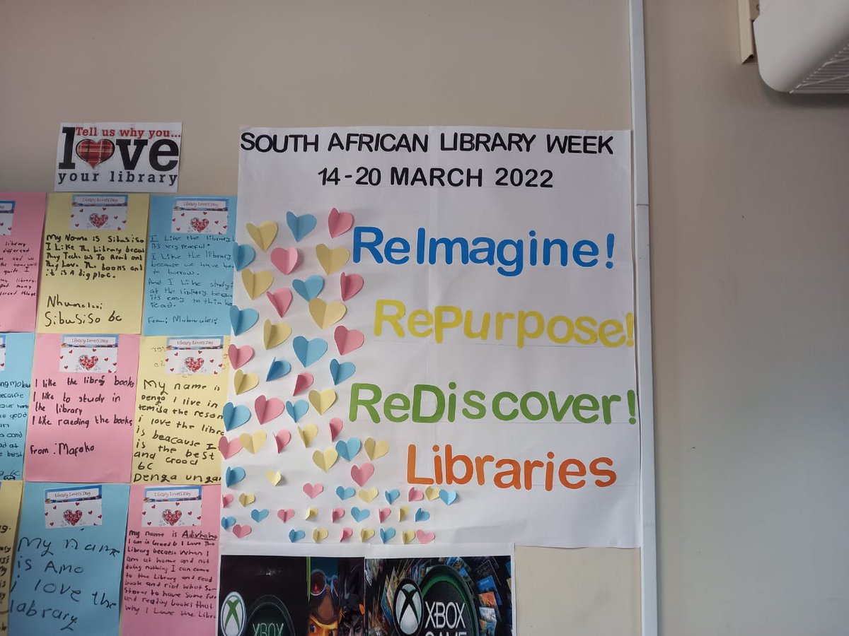 City_Ekurhuleni's tweet photo. SOUTH AFRICAN LIBRARY WEEKโผ๏ธ
Today, the #Thembisa Library is hosting the Xbox Games Programme, in celebration of #SouthAfricanLibraryWeek https://t.co/5NZH68VPGo
